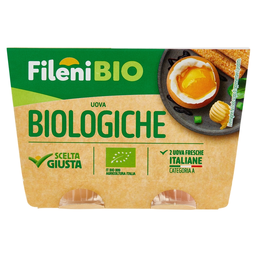 Fileni Uova Biologiche 2 Uova Fresche 110 g